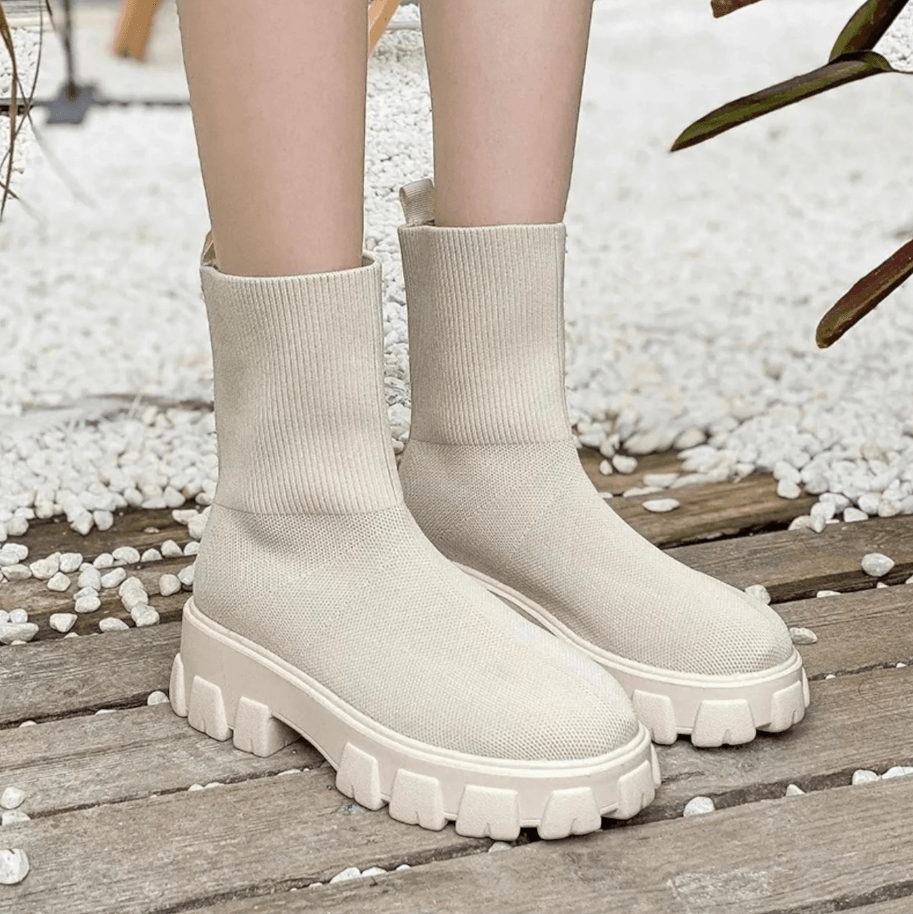 Bota Tubo Latte | Tela elástica tipo confort - Go2 Footwear