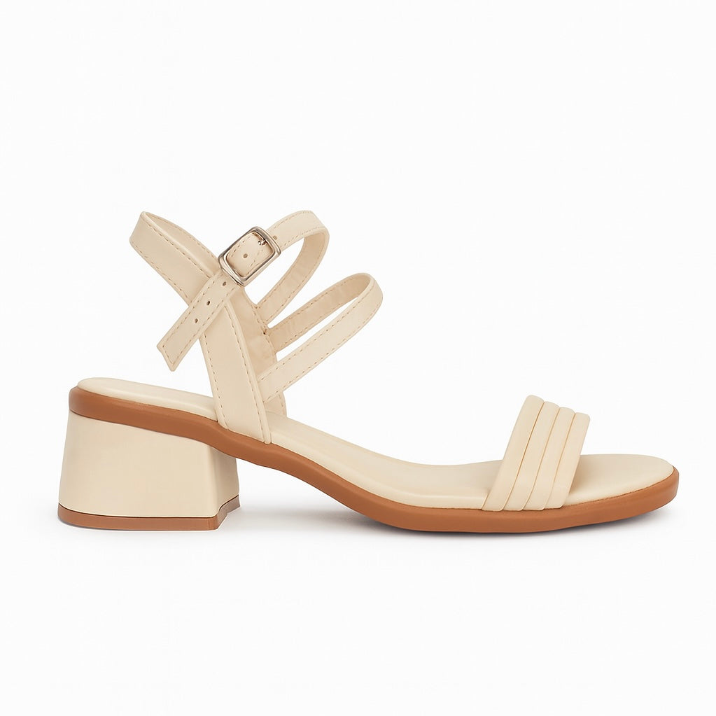 Prima 0644 Latte | Sandalia para dama con mini tacón