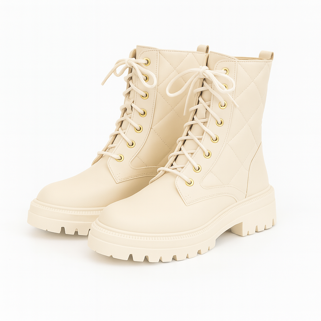 Combat Boots Latte | Botas de dama