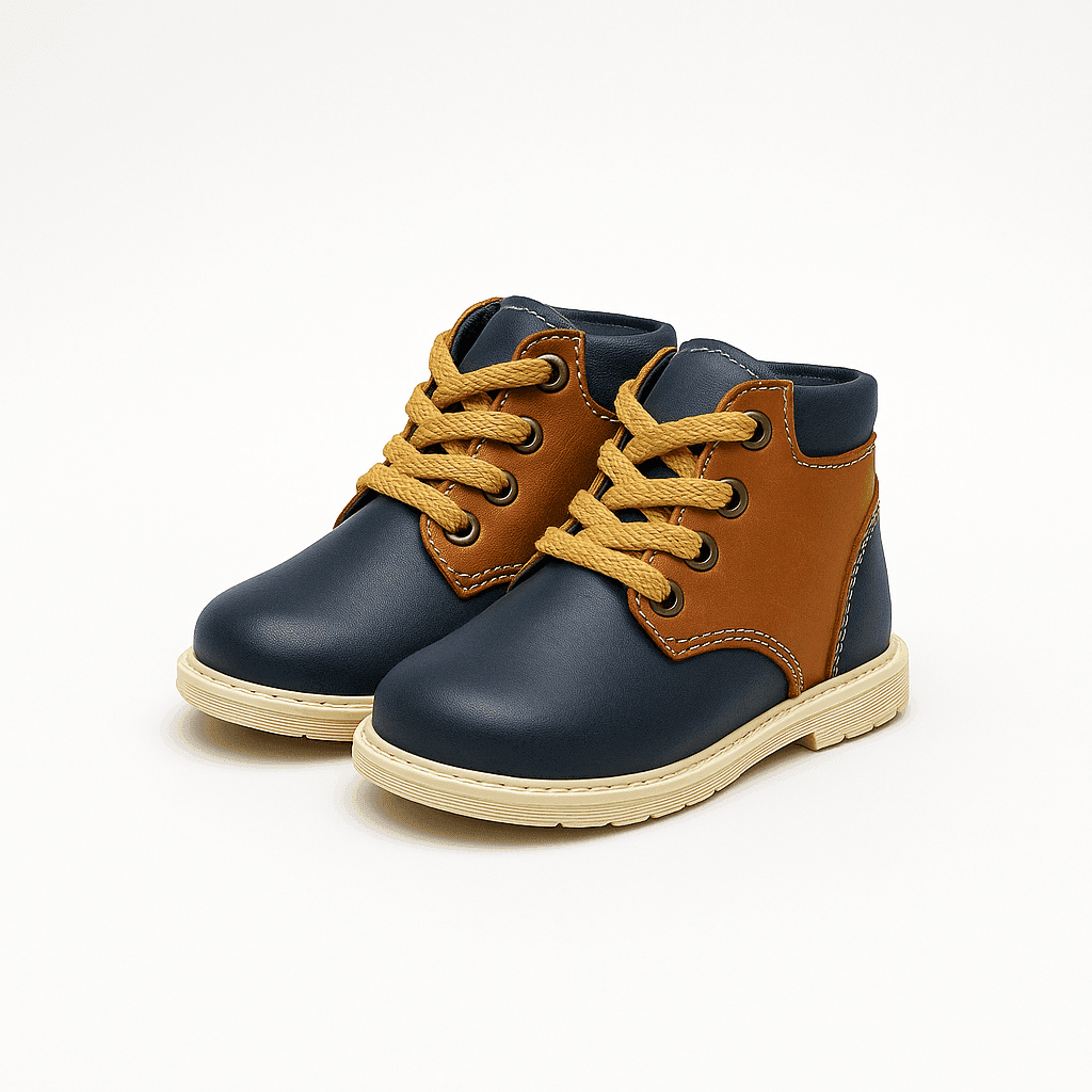 Bota Baby Café/ Azul | Infantil Ligeras - Go2 Footwear