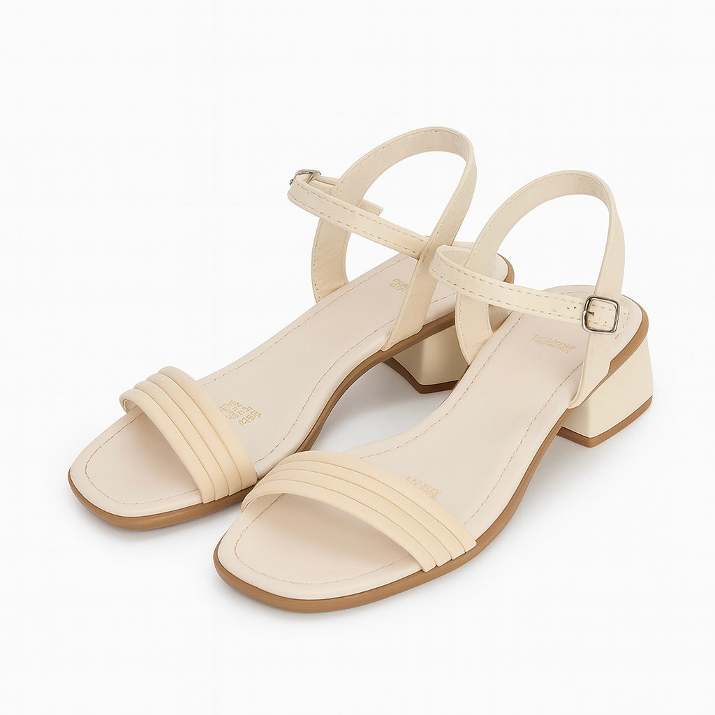 Prima 0644 Latte | Sandalia para dama con mini tacón