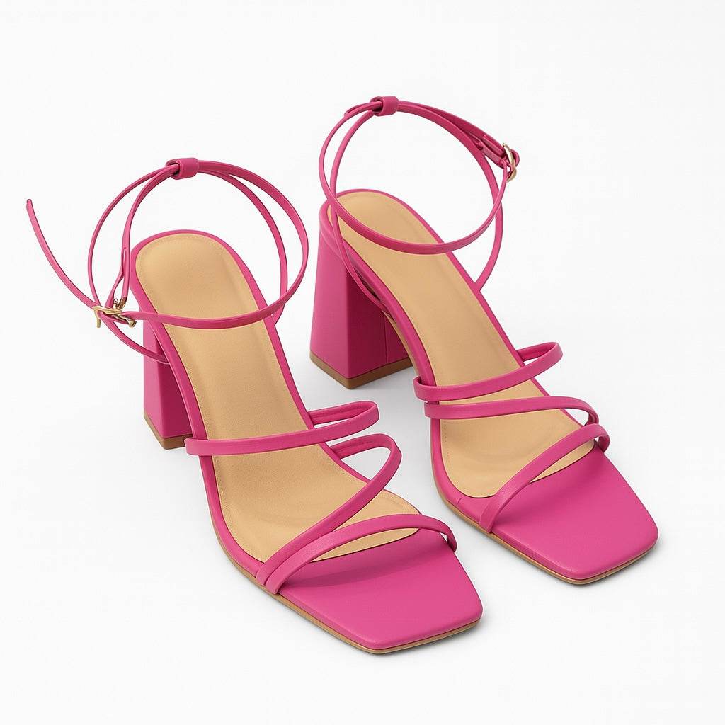 Marianne Rosa - Sandalia de tacón con tiras cruzadas - Go2 Footwear