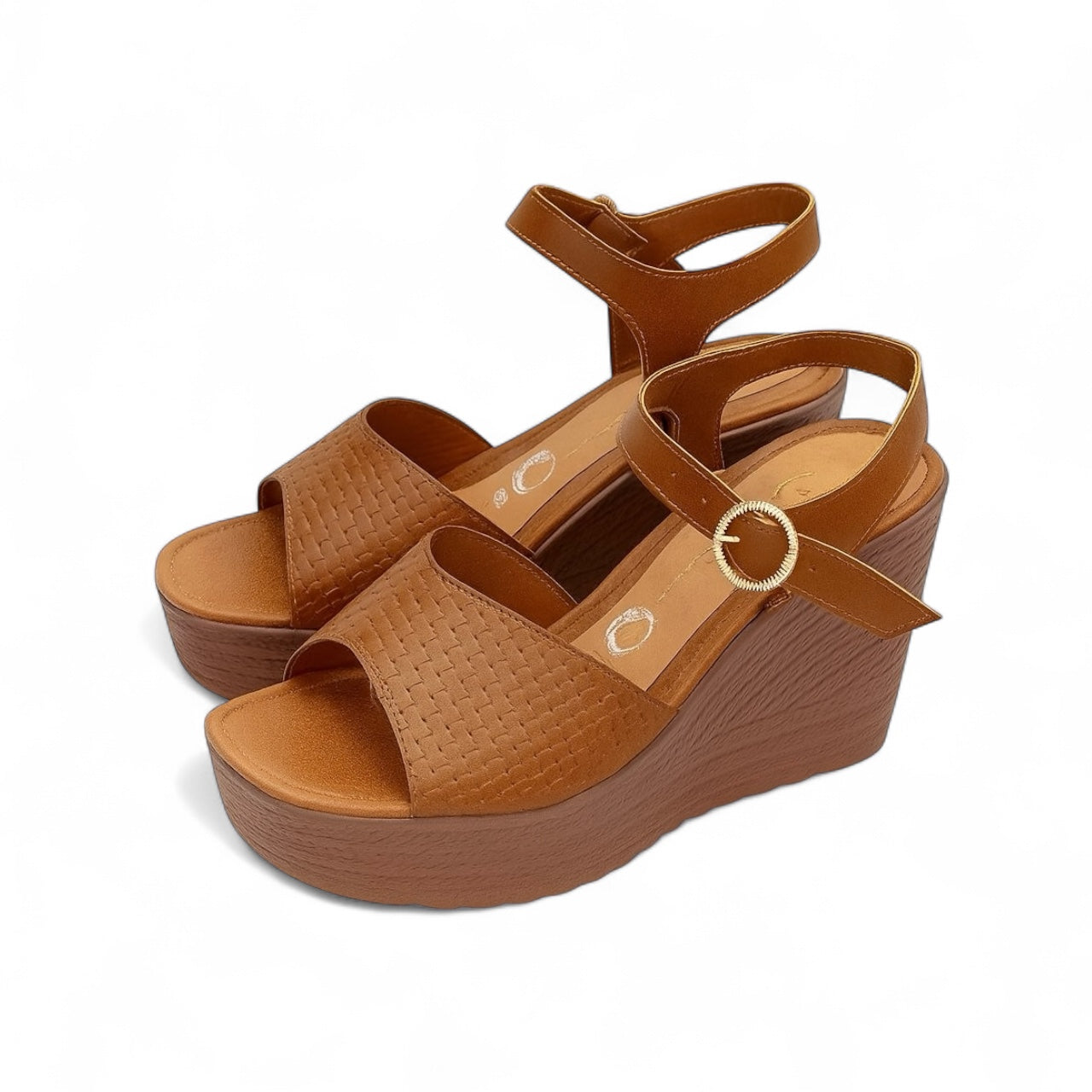 Matilda Camel | Sandalia cuña alta