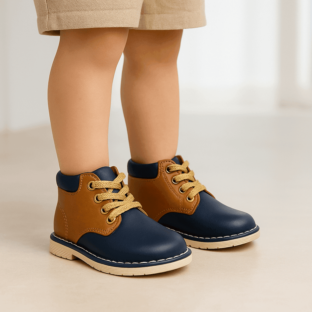 Bota Baby Café/ Azul | Infantil Ligeras - Go2 Footwear