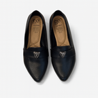 Aida Negro – Flat tipo mocasín clásico