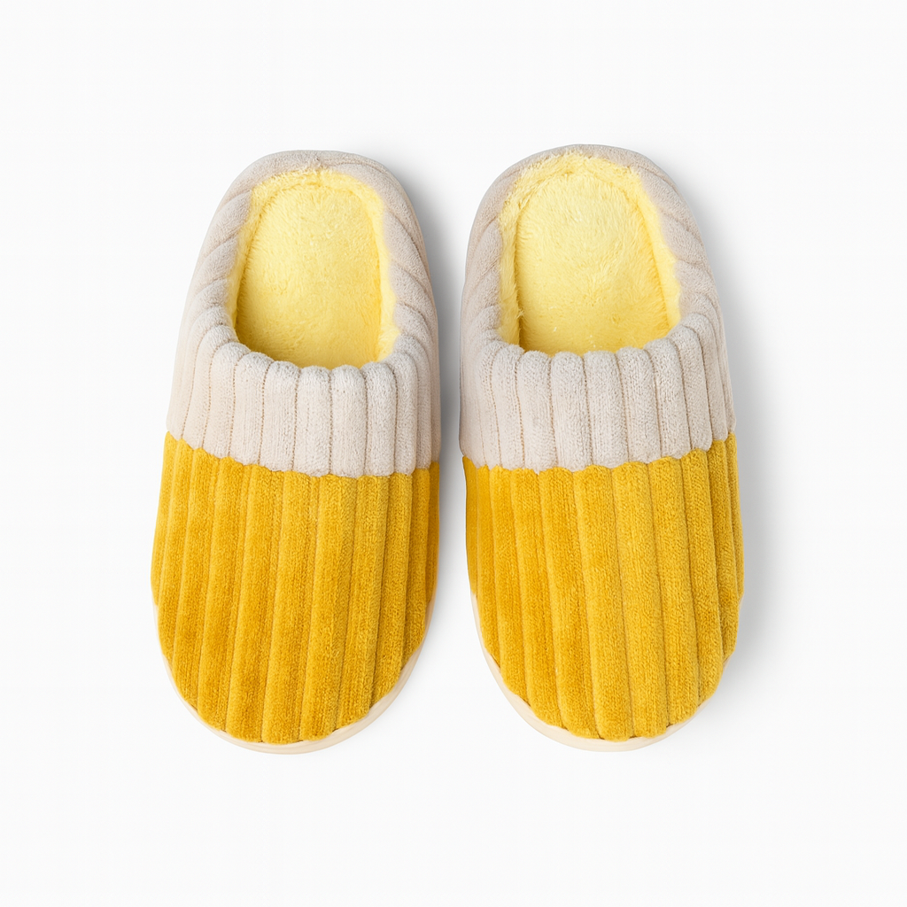 Pantufla Duo Amarilla - Pantufla cómoda para casa