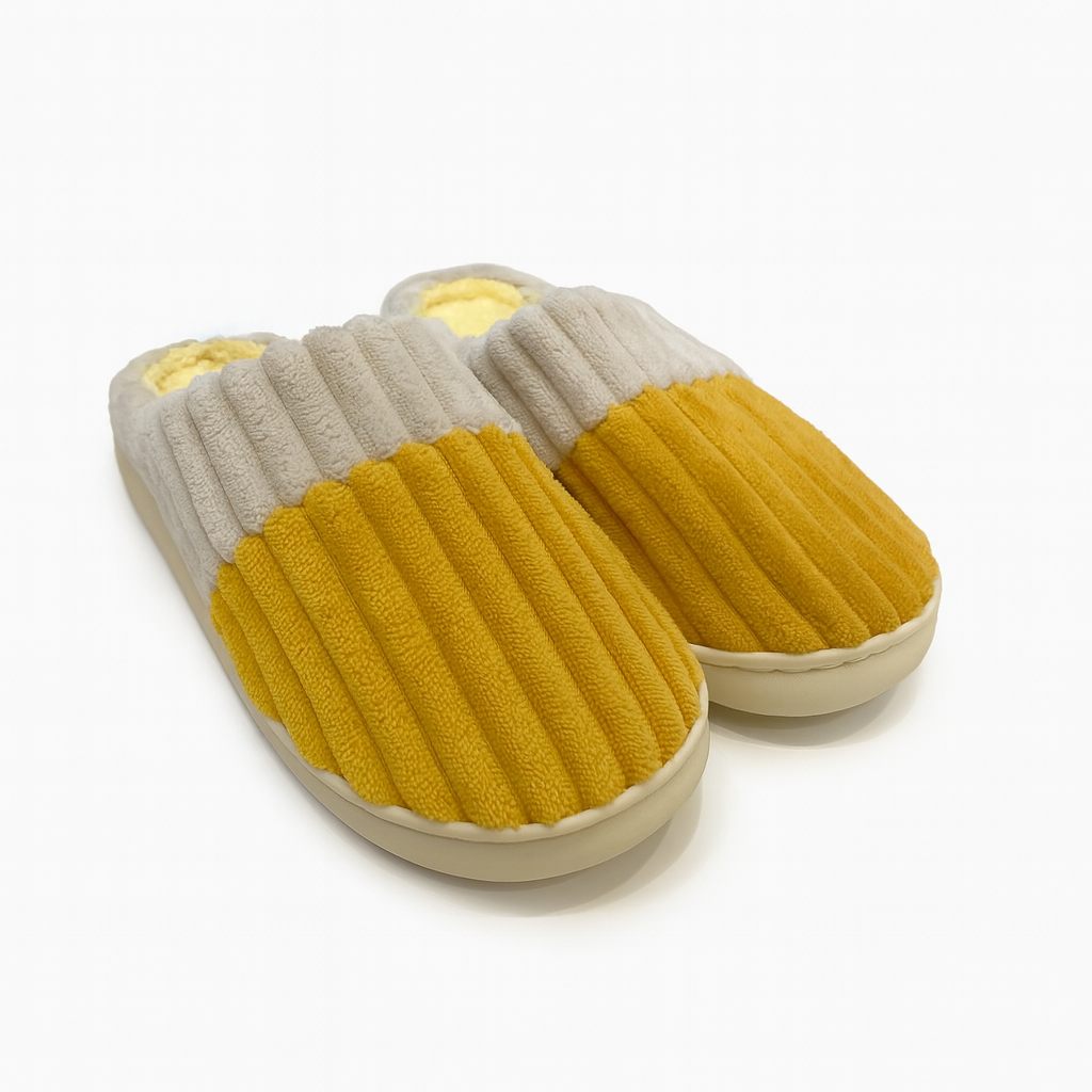 Pantufla Duo Amarilla - Pantufla cómoda para casa