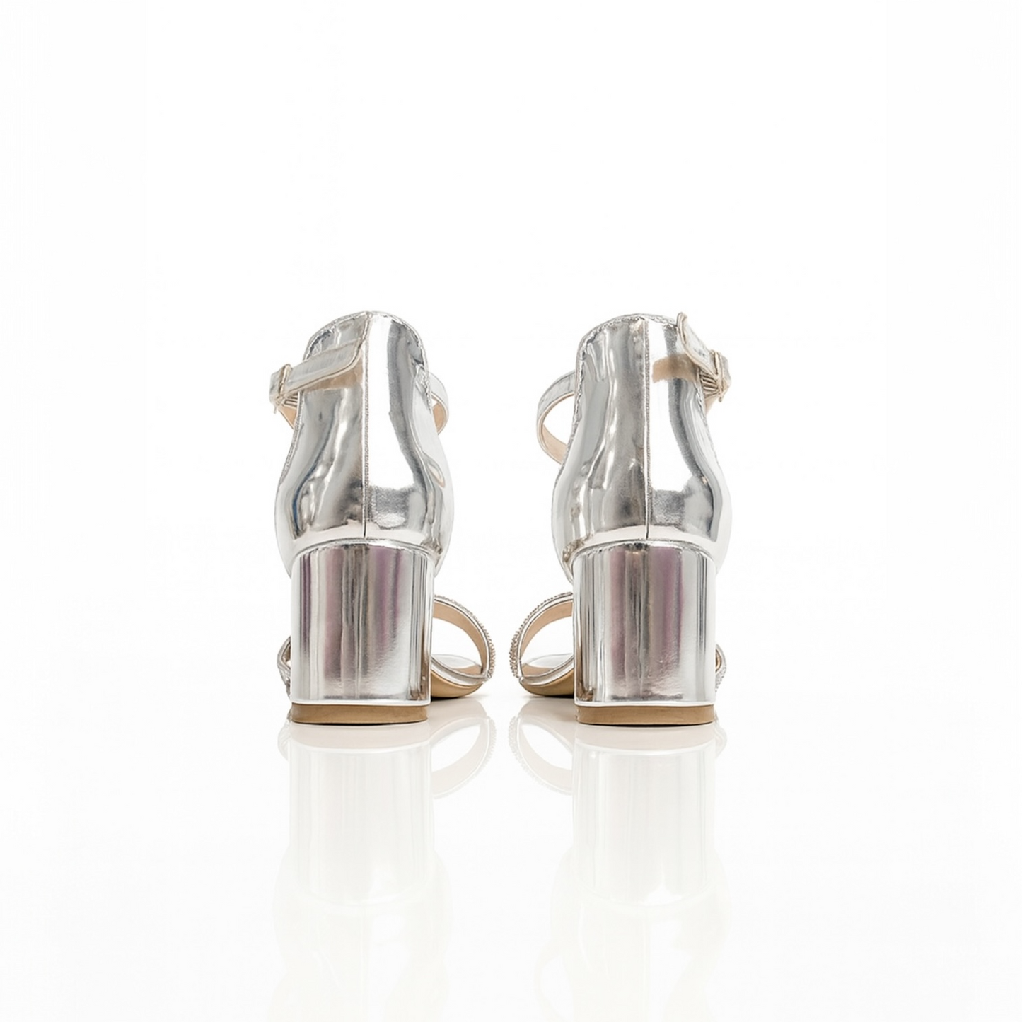 Sheila | Tacón plateado cómodo