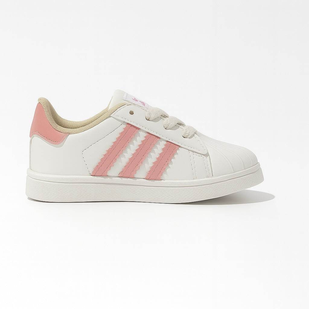 Baby Pops Blanco/Rosa – tenis para niñas - Go2 Footwear