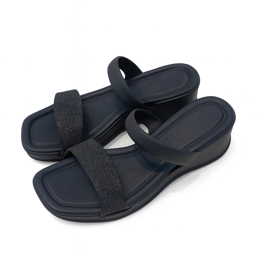 Brillos Plat Negro | Sandalia de plástico ultra confort