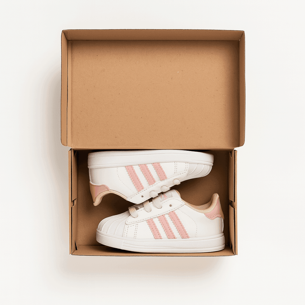 Baby Pops Blanco/Rosa – tenis para niñas - Go2 Footwear