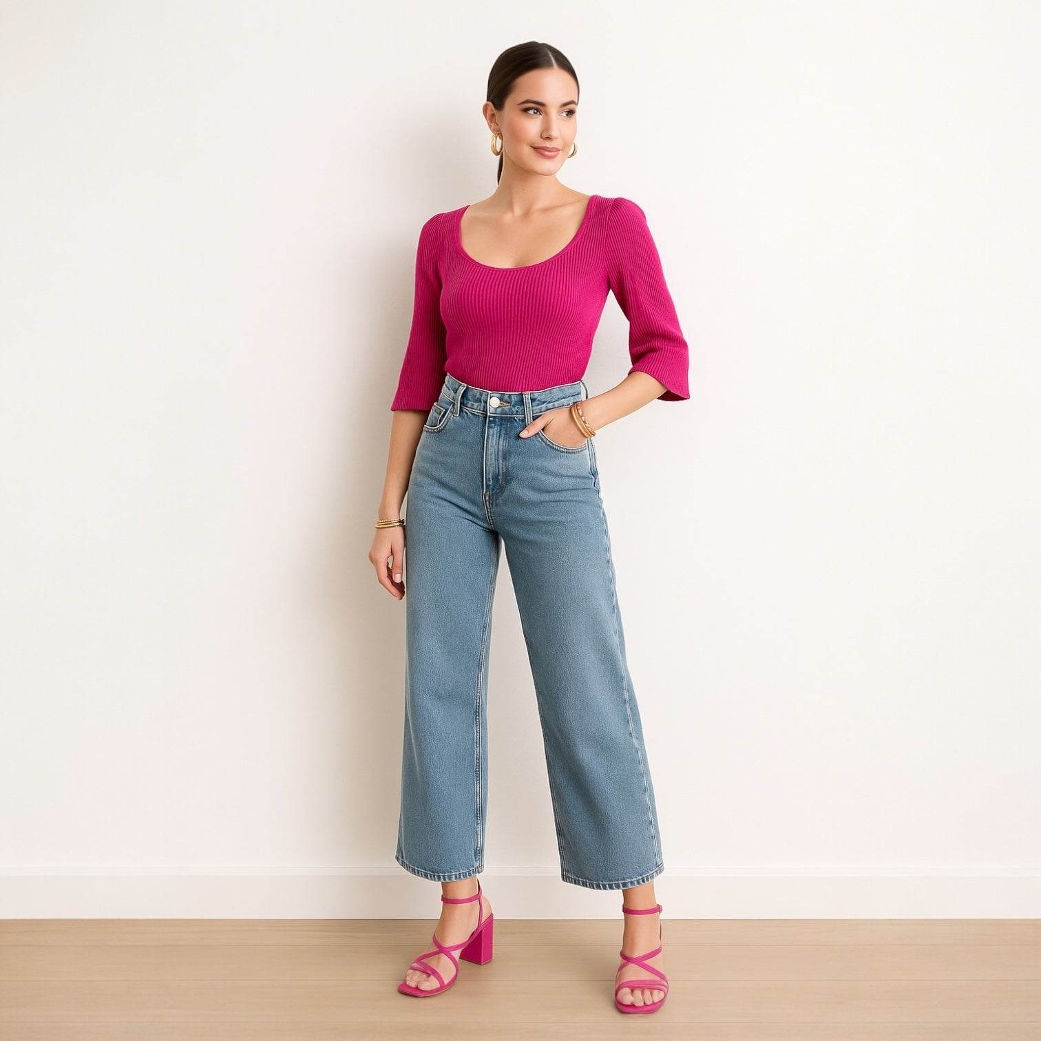 Marianne Rosa - Sandalia de tacón con tiras cruzadas - Go2 Footwear