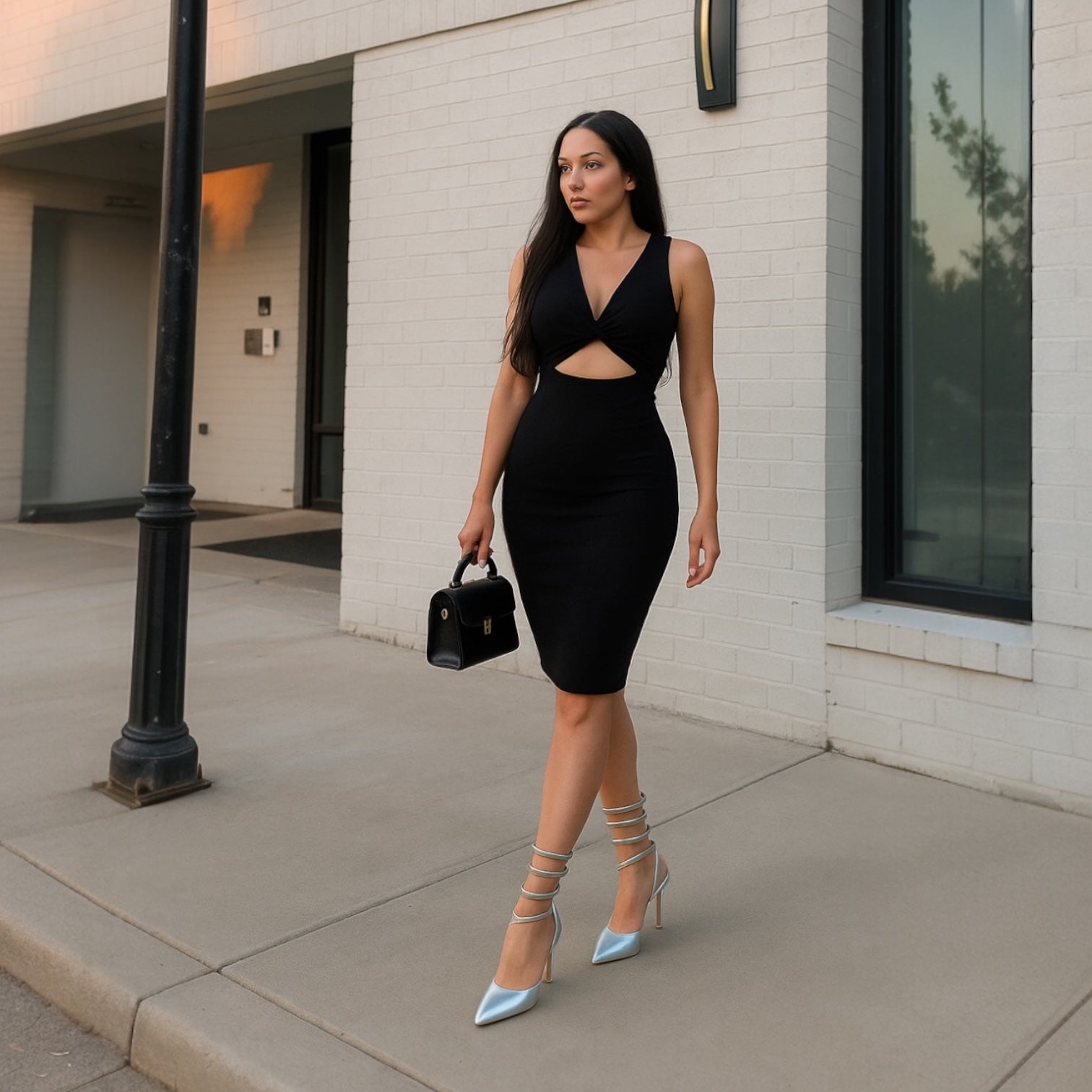 Clarissa | Zapatilla plateada de tacón