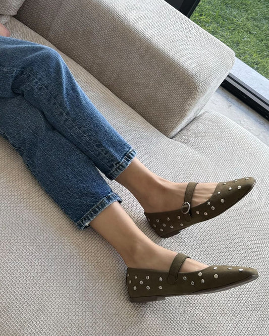Luisa -  Flats con estoperoles elegantes