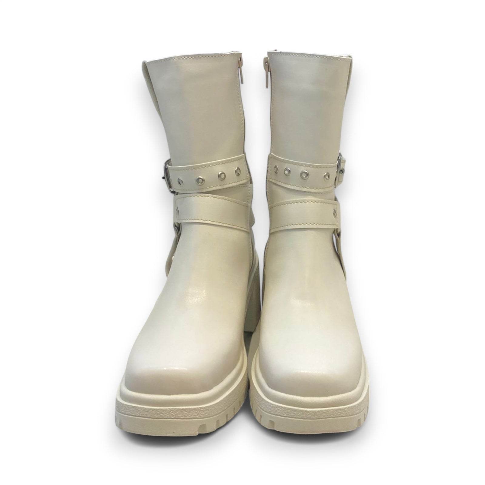 Atenas White | Bota tipo Biker blanca - Go2 Footwear