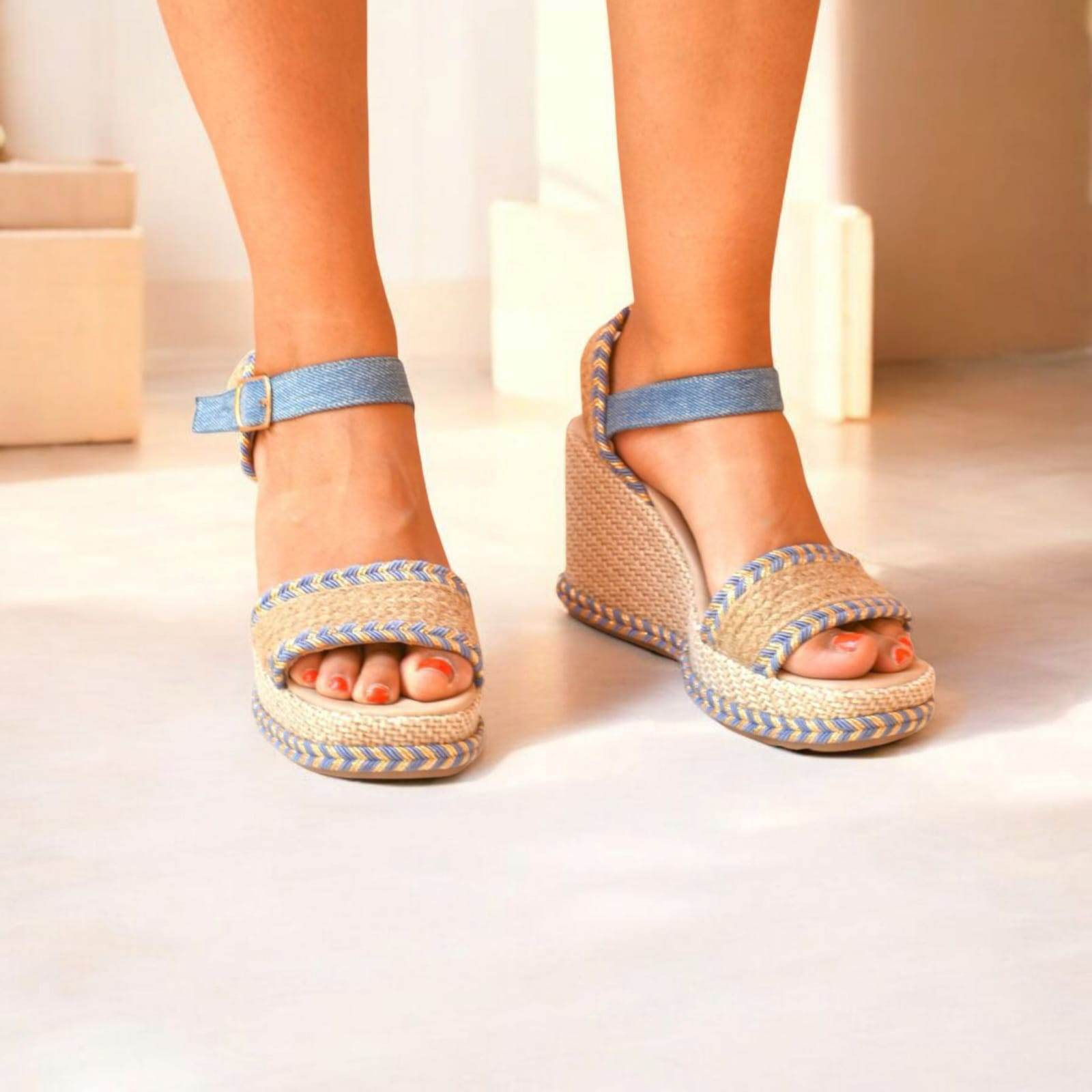 Samantha Azul – Alpargata de plataforma cómoda - Go2 Footwear