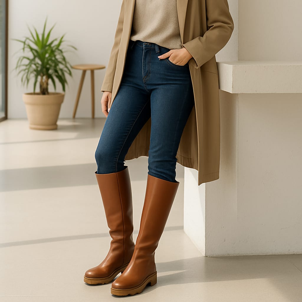 Brenda Brown - Bota alta para dama