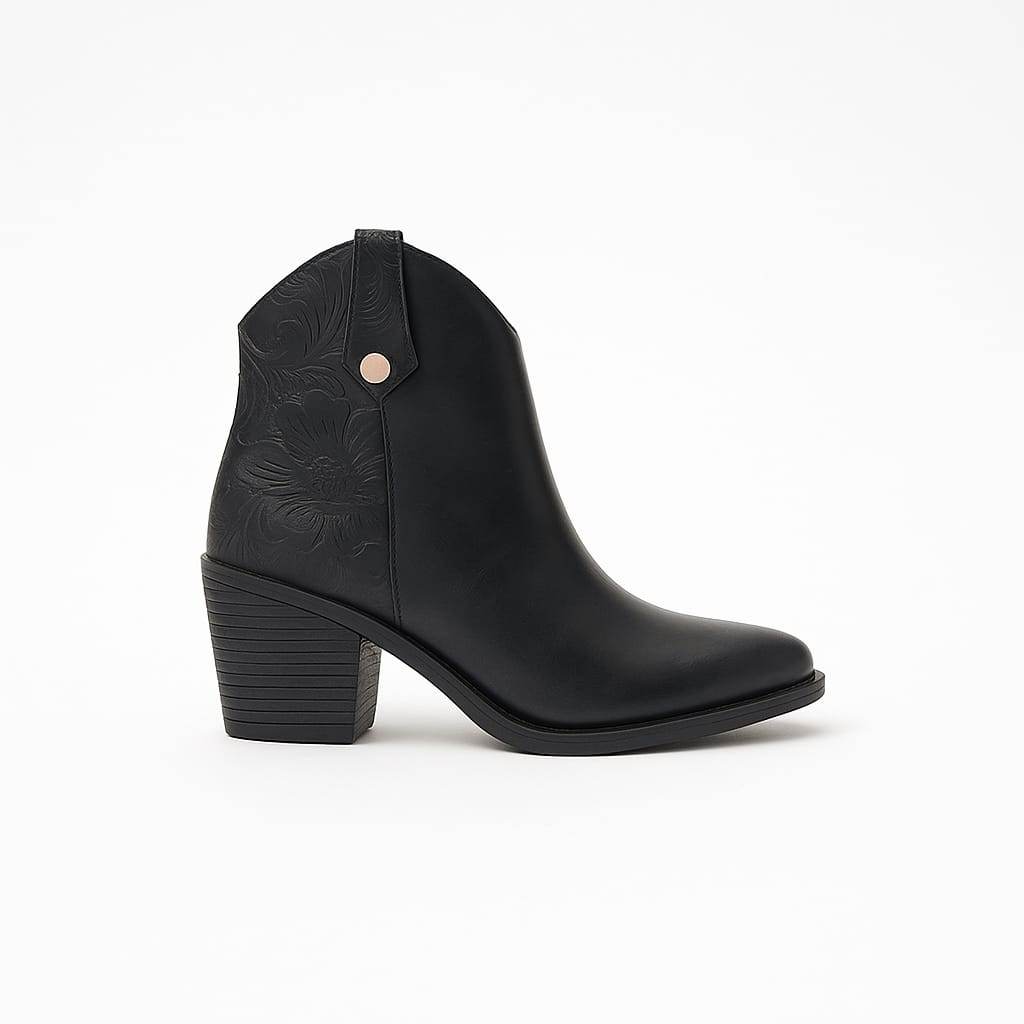 Taylor Black - Bota tipo Western Negro