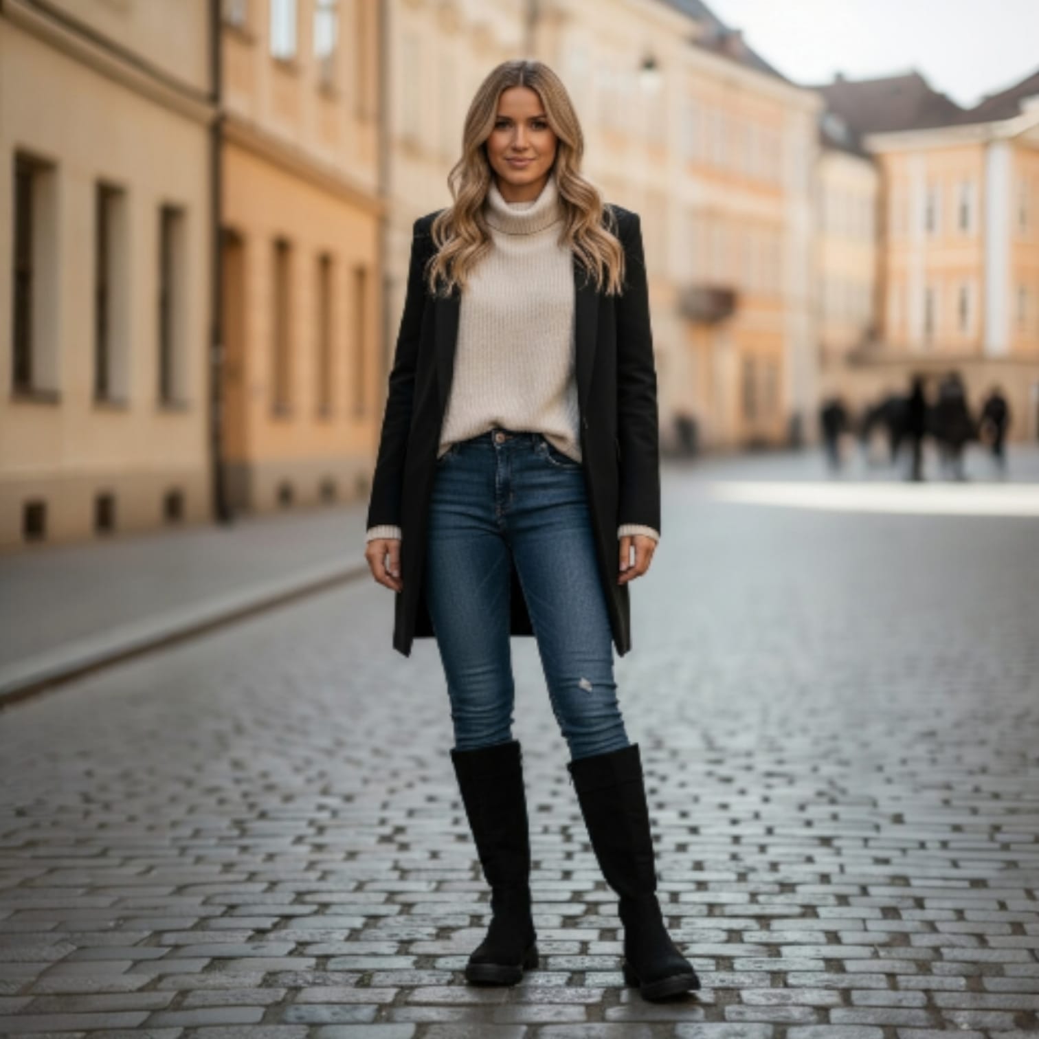 Brenda Black - Bota alta para dama