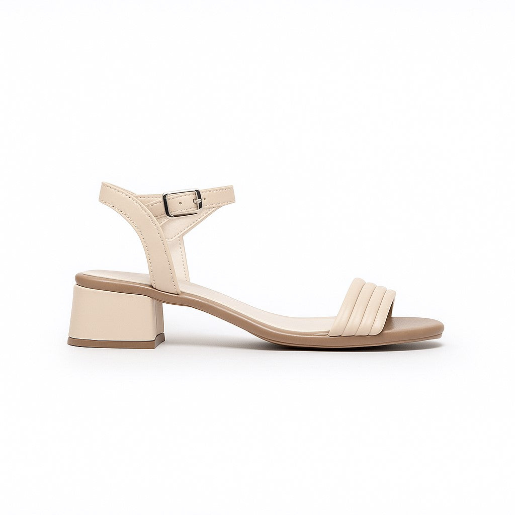 Prima 0644 Latte | Sandalia para dama con mini tacón