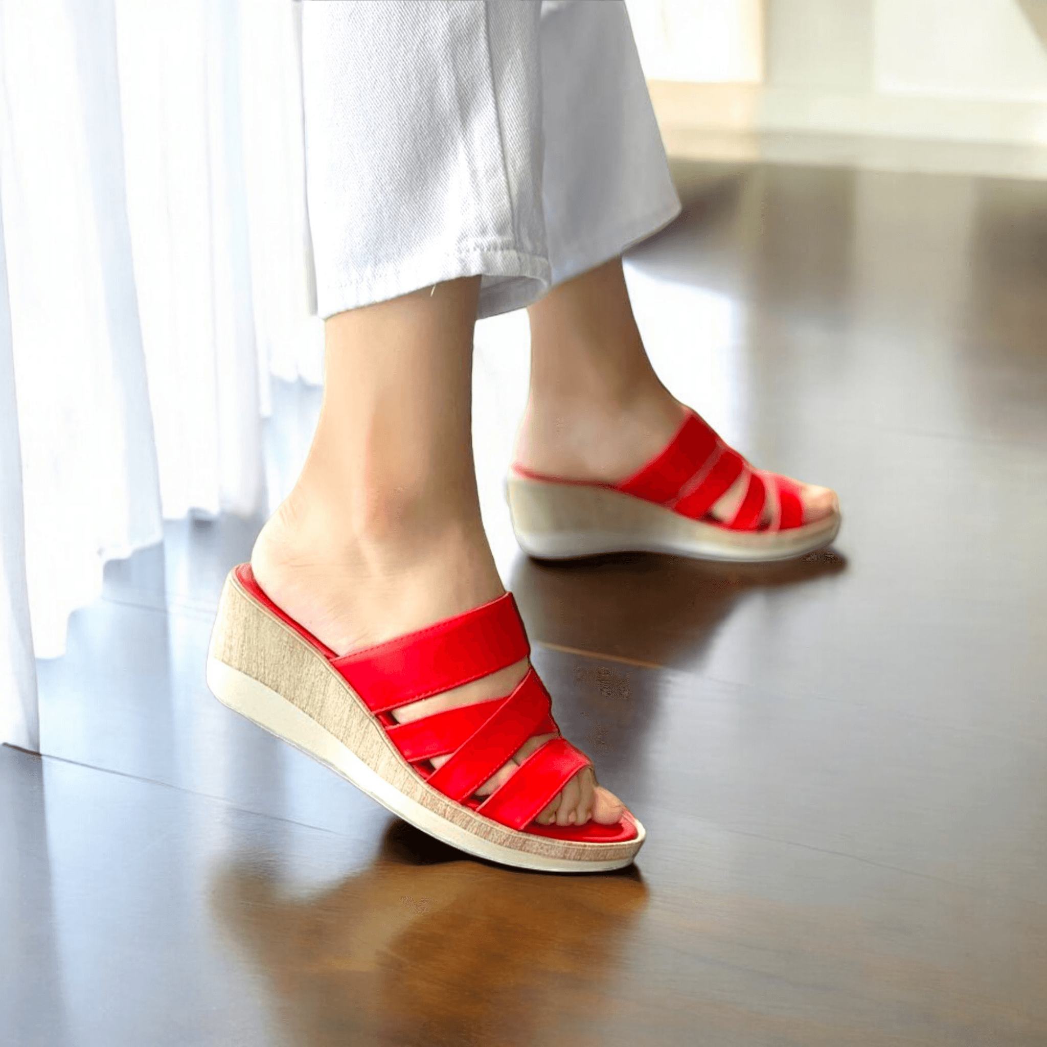 Amalia Rojo – Sandalia Casual para Mujer - Go2 Footwear