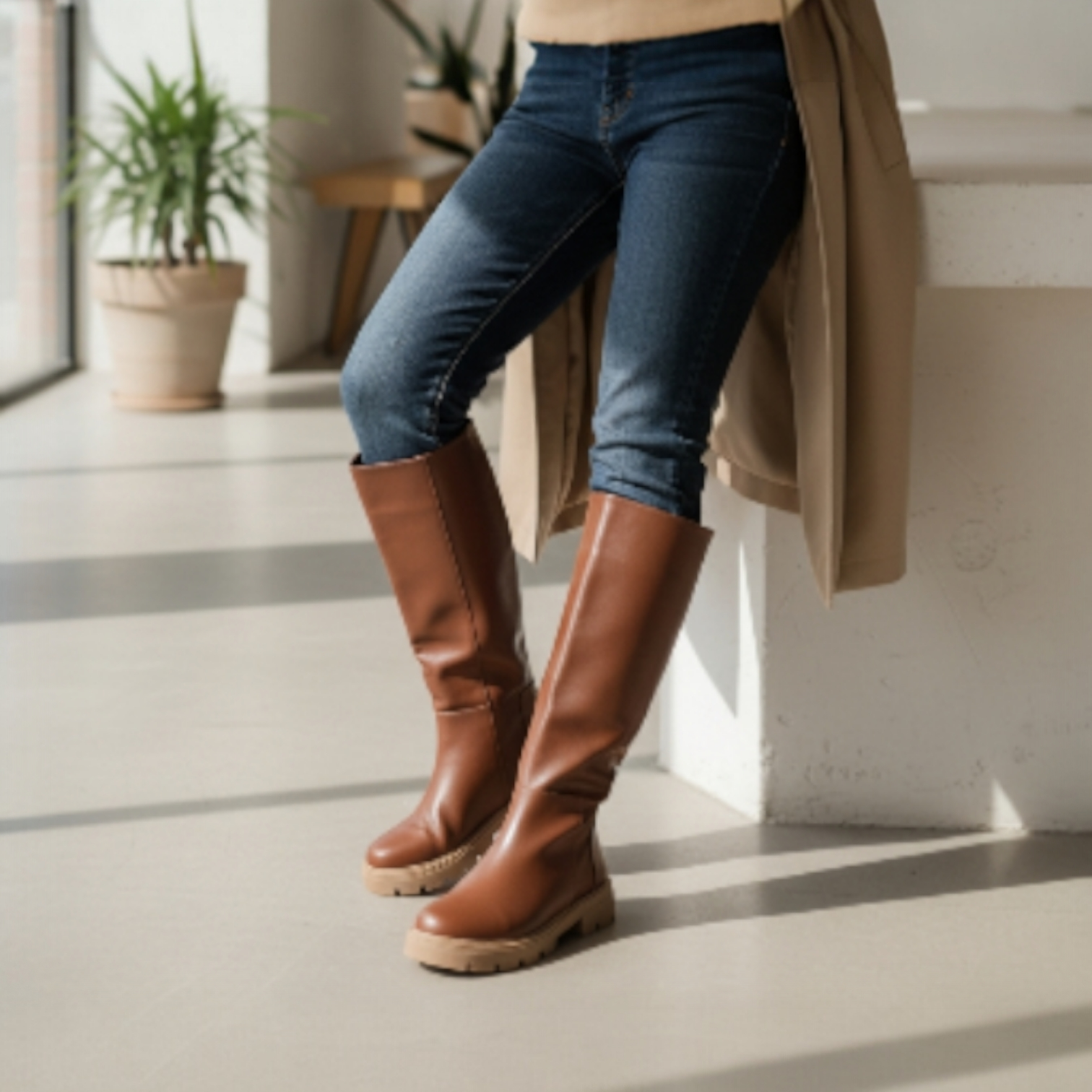 Brenda Brown - Bota alta para dama