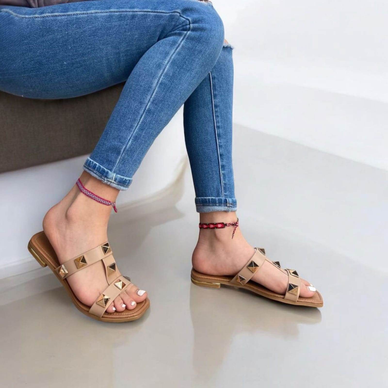 Cassy Nude – Sandalia Casual para Mujer - Go2 Footwear