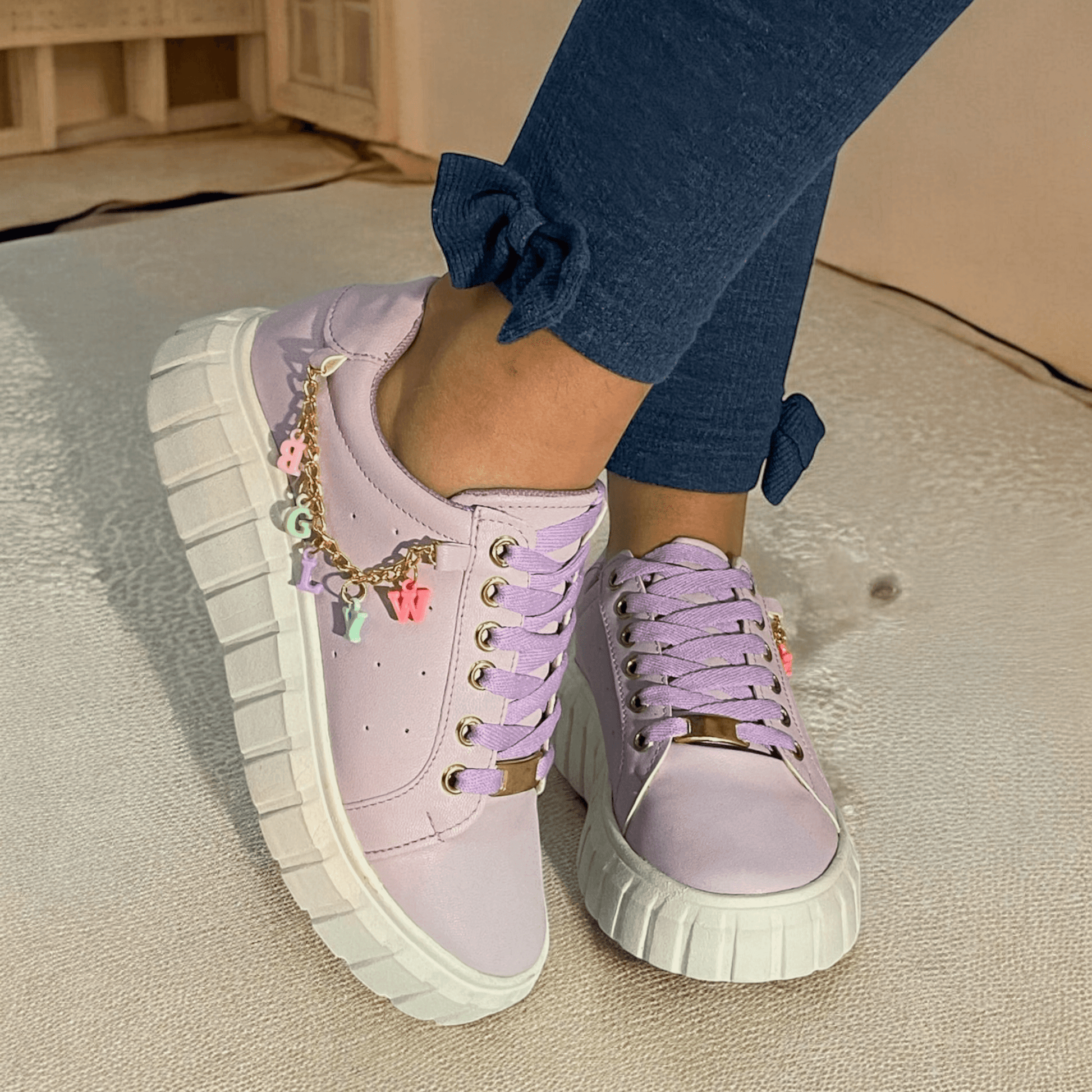 Tenni Letras Lila – Calzado Original Go2 Footwear - Go2 Footwear